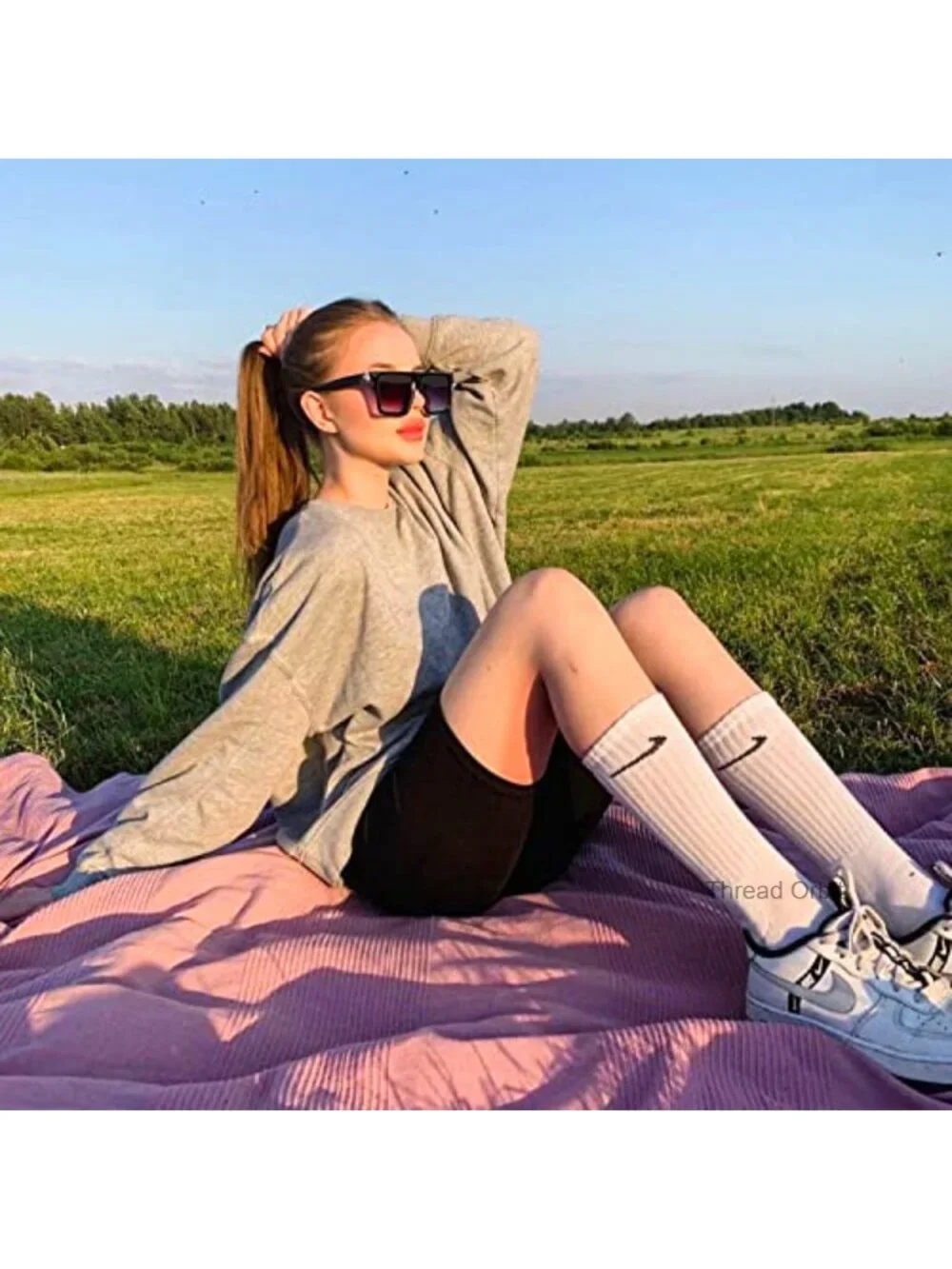 4 Pack High Waisted Biker Shorts with Pockets for Women